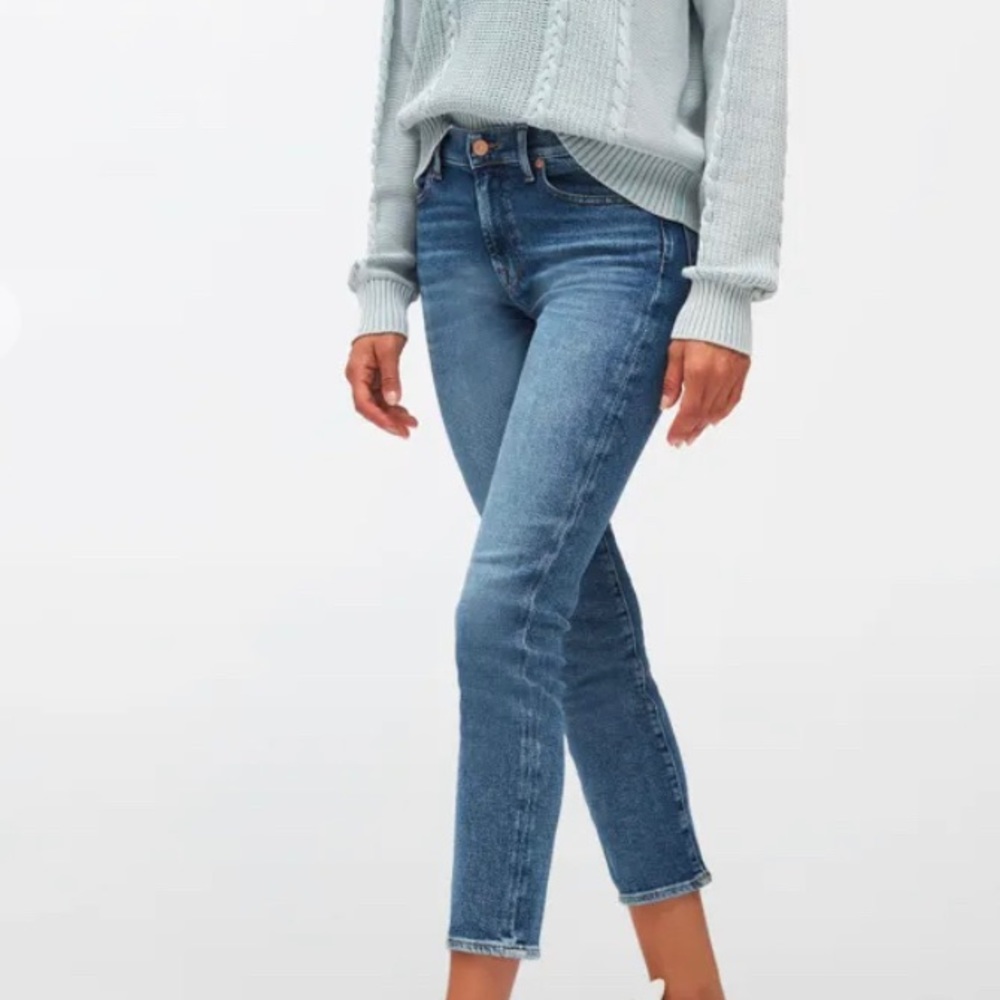 7 For All Mankind Skinny Jeans in Medium Blue